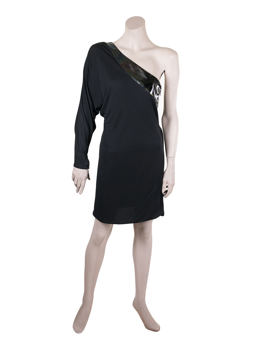 Gucci One-Shoulder Black Dress-Preowned