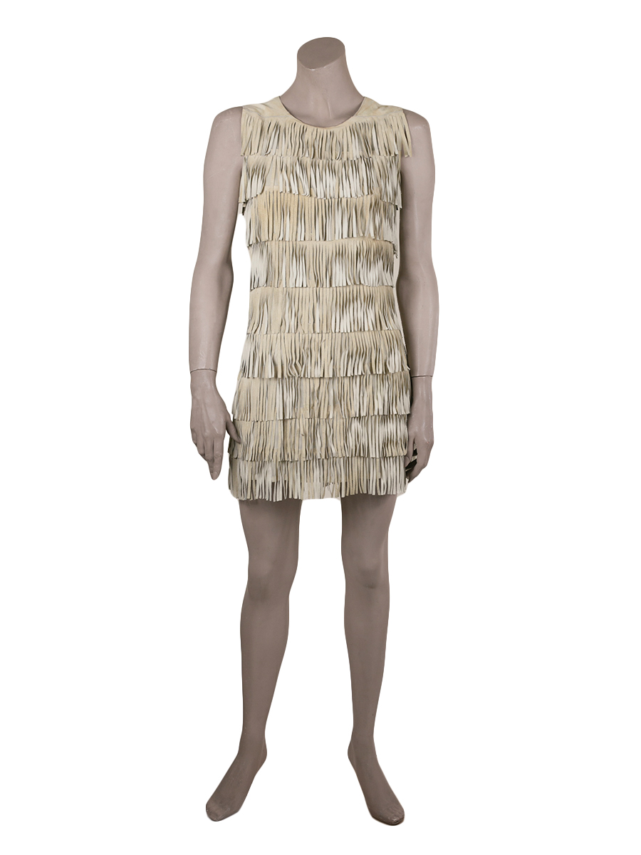Pellessimo Beige Leather Dress-Preowned