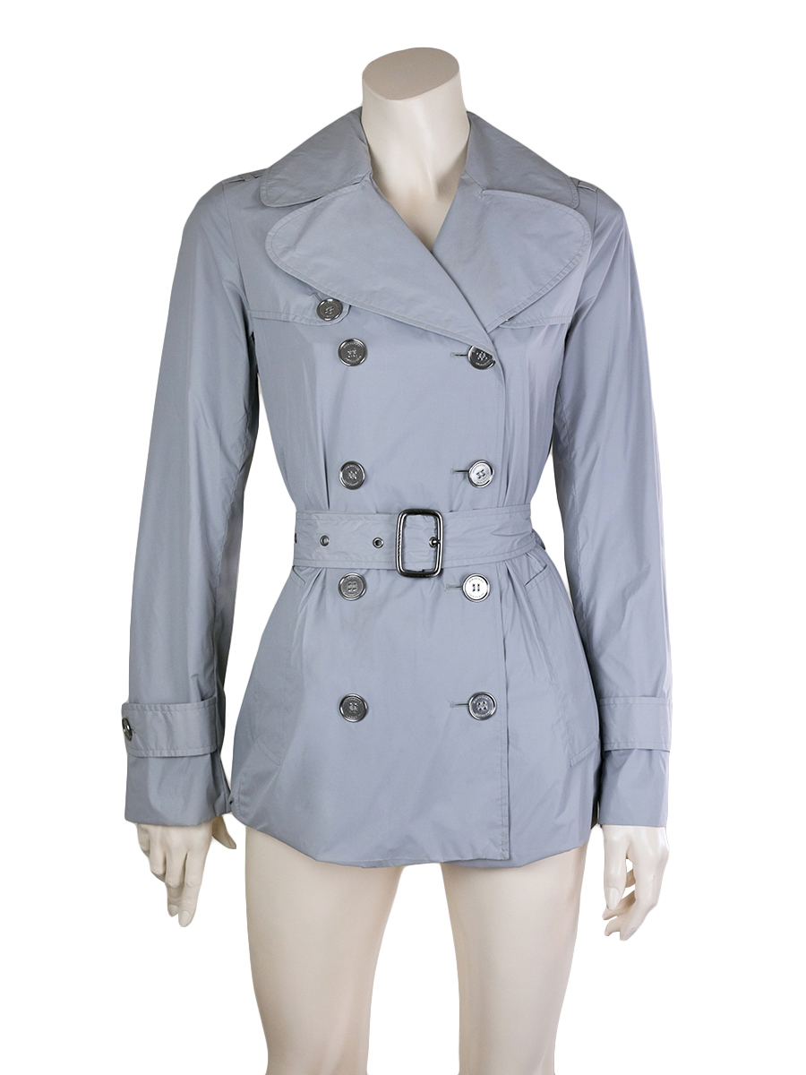 Burberry Light Grey Trench Coat-Preowned