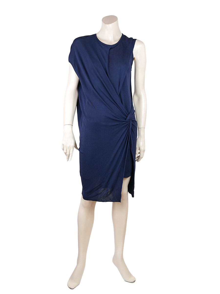 Helmut Lang Blue Mid-Length Dress