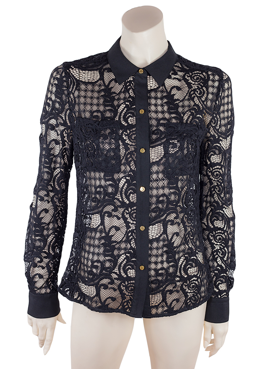 Juicy Couture Black Lace Top  -Preowned