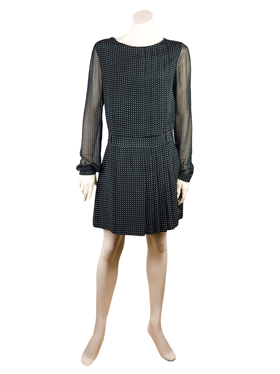 Joseph Polka Dot Black Mini Dress - Preowned