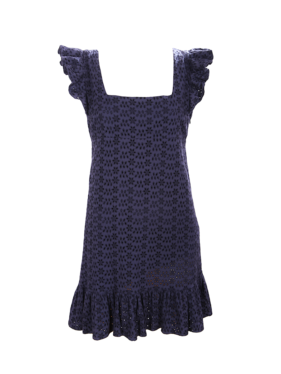 Joseph Broderie Anglaise Blue Mini Dress - Preowned