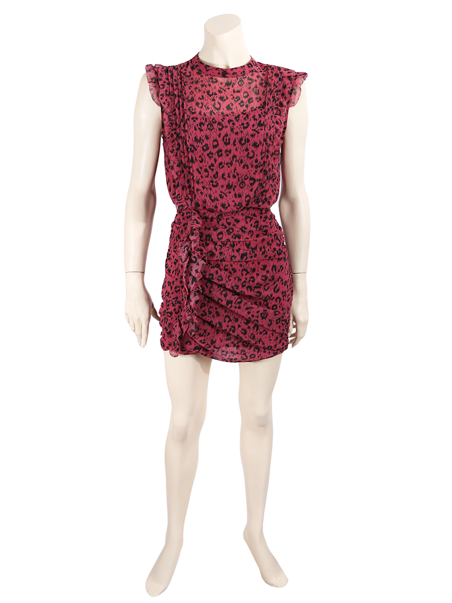 All Saints Hali Roar Pink Leopard Mini Dress - Preowned