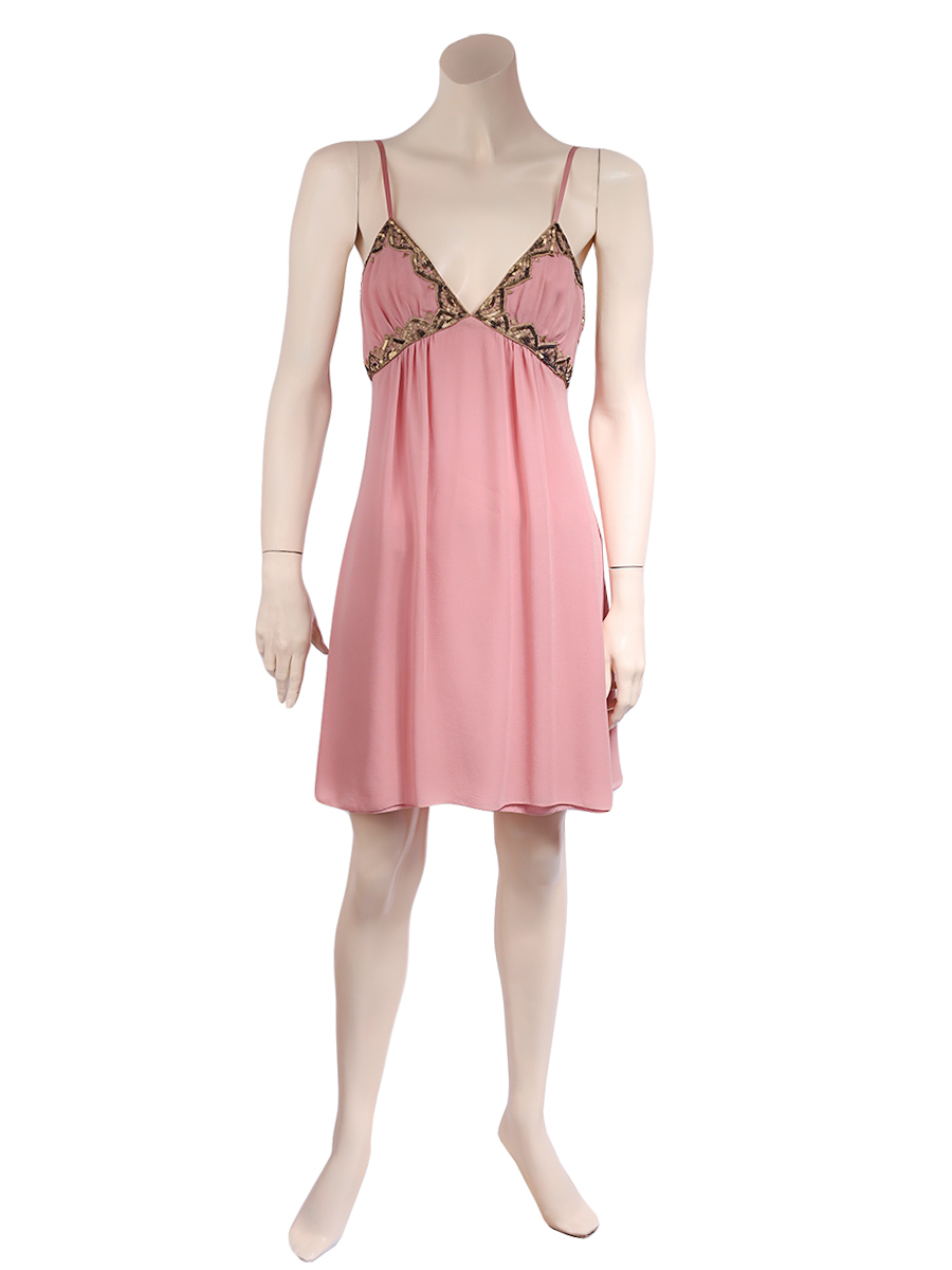 Temperley London Silk Mini Pink Dress - Preowned