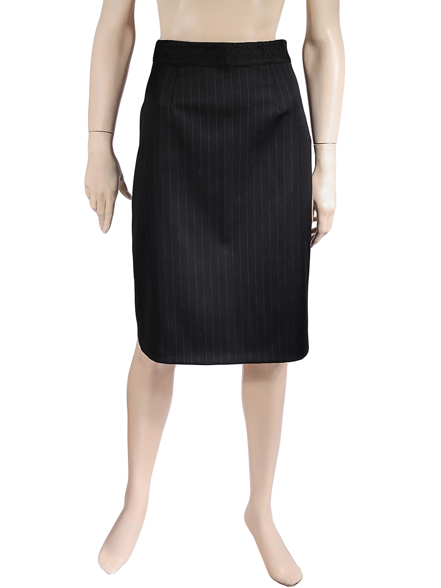 Lakis Gavalas Blue Marine Mid-Length Skirt - Preowned