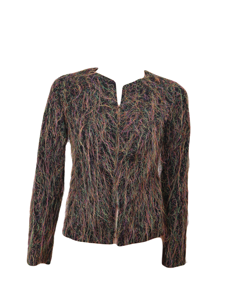 Ungaro Black Jacket with Multicolor Threads - Preowned