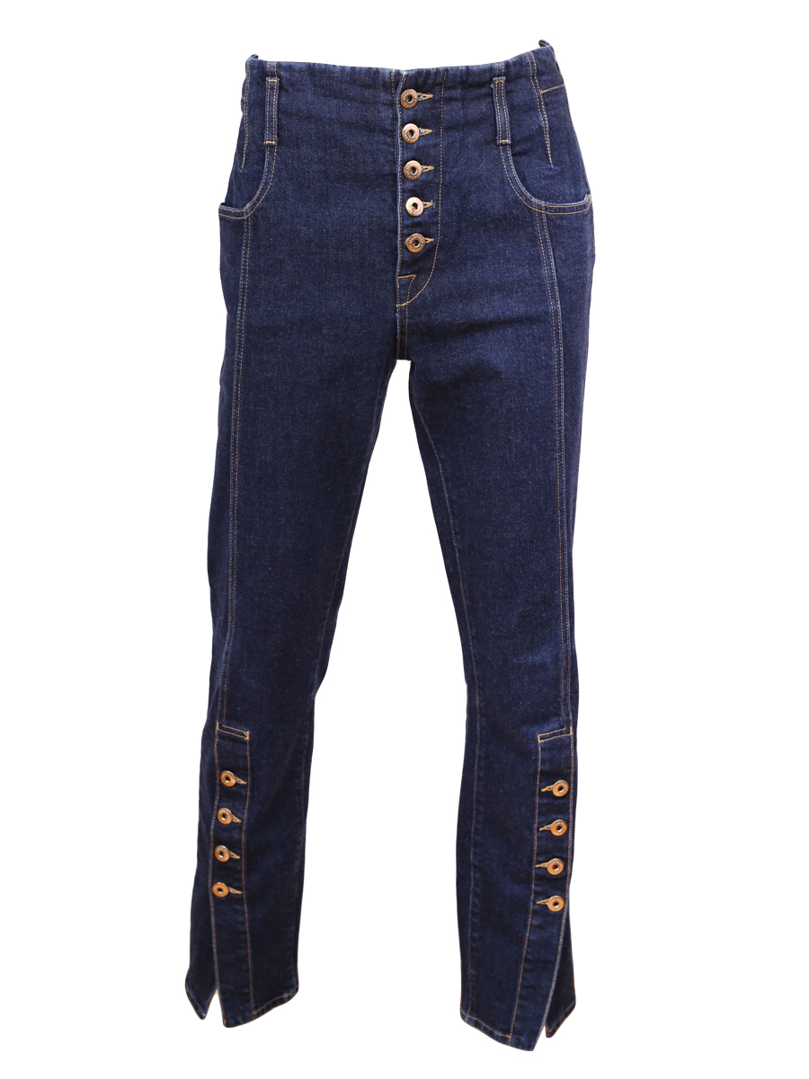 Jonathan Simkhai E-Cig Rinsed Denim Button-Fly Jeans - Preowned