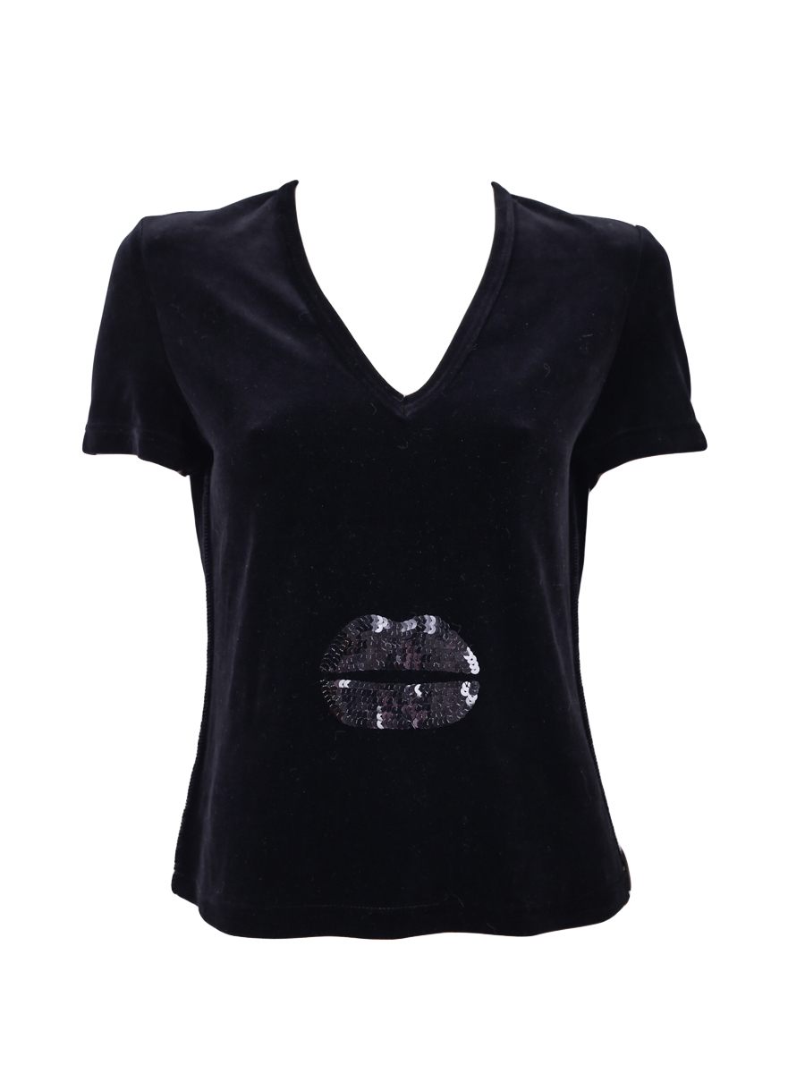 Sonia Rykiel Paris Black Velvet Top - Preowned