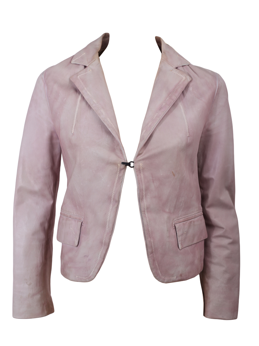 Pinko Leather Beige Jacket - Preowned