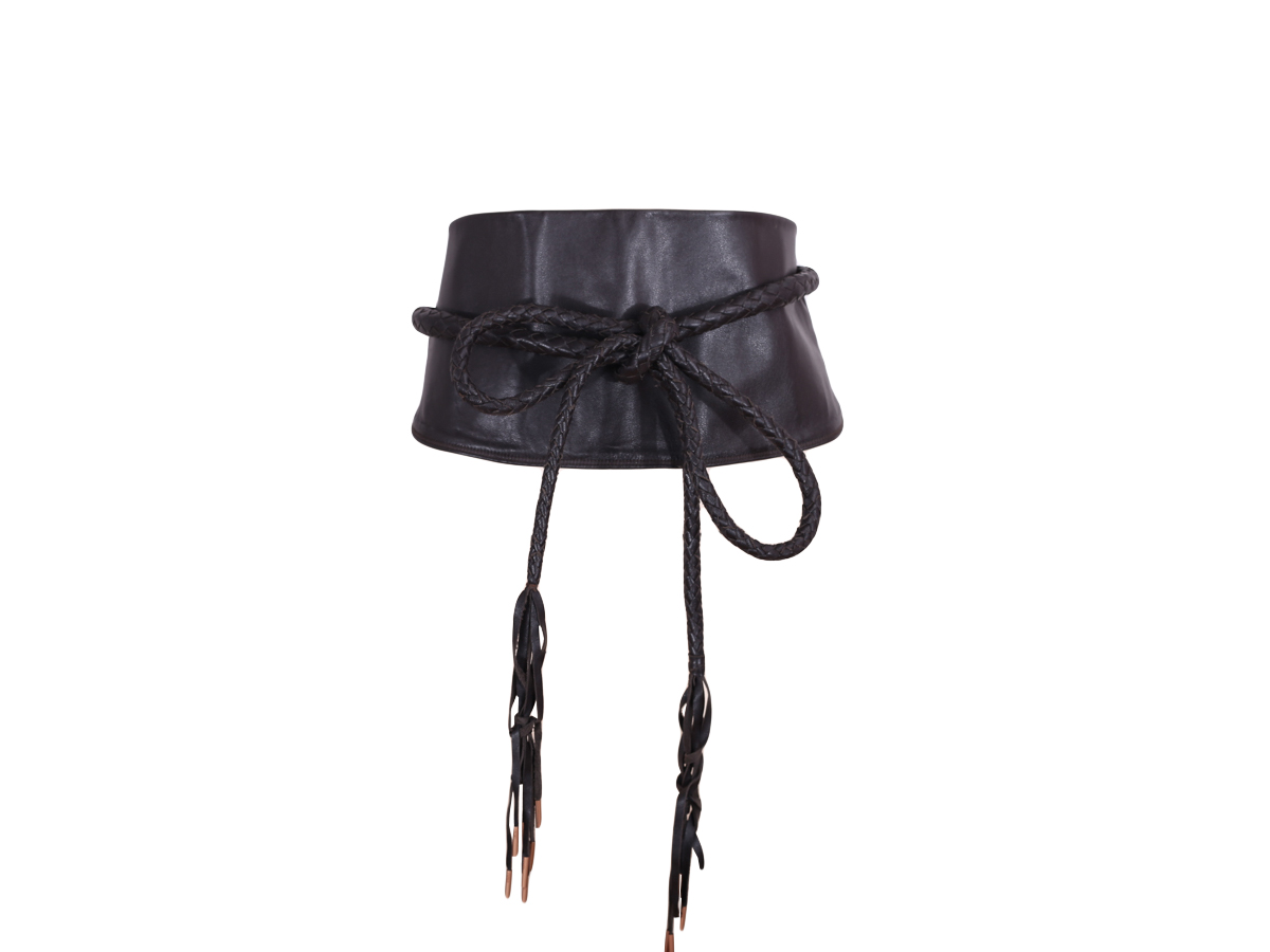 Fendi Black Leather Waist Belt - Preowned