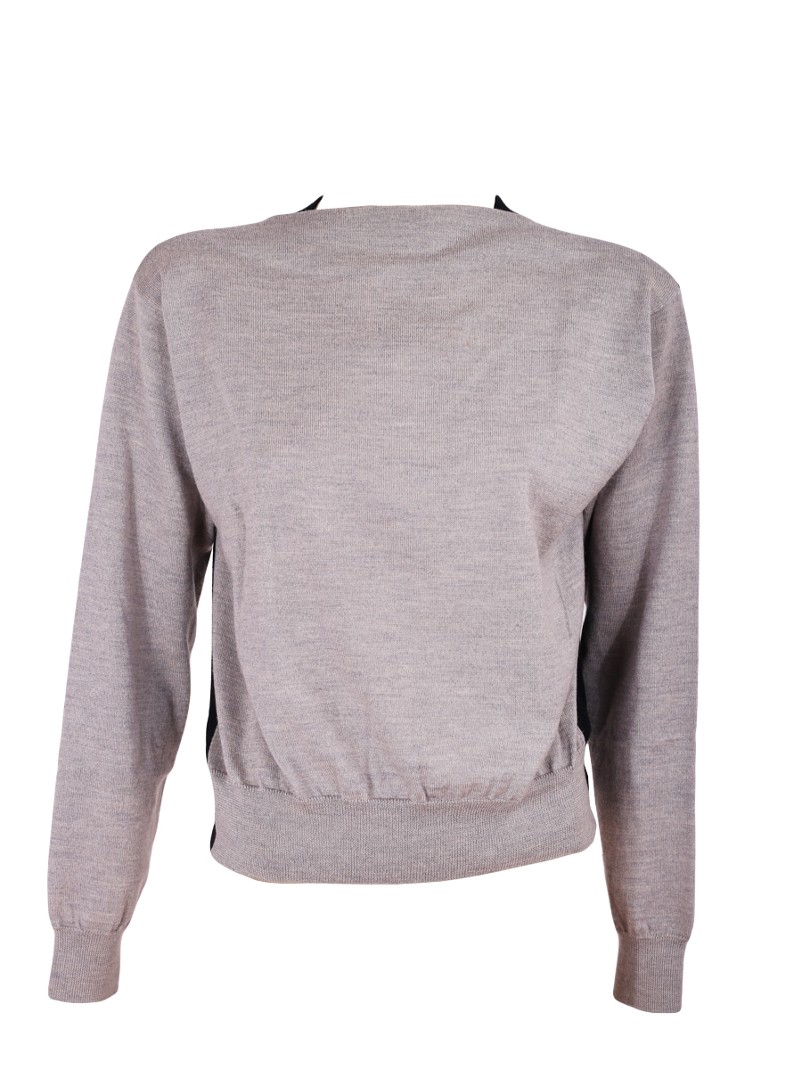 Maison Martin Margiela Grey & Black Wool Sweater - Preowned