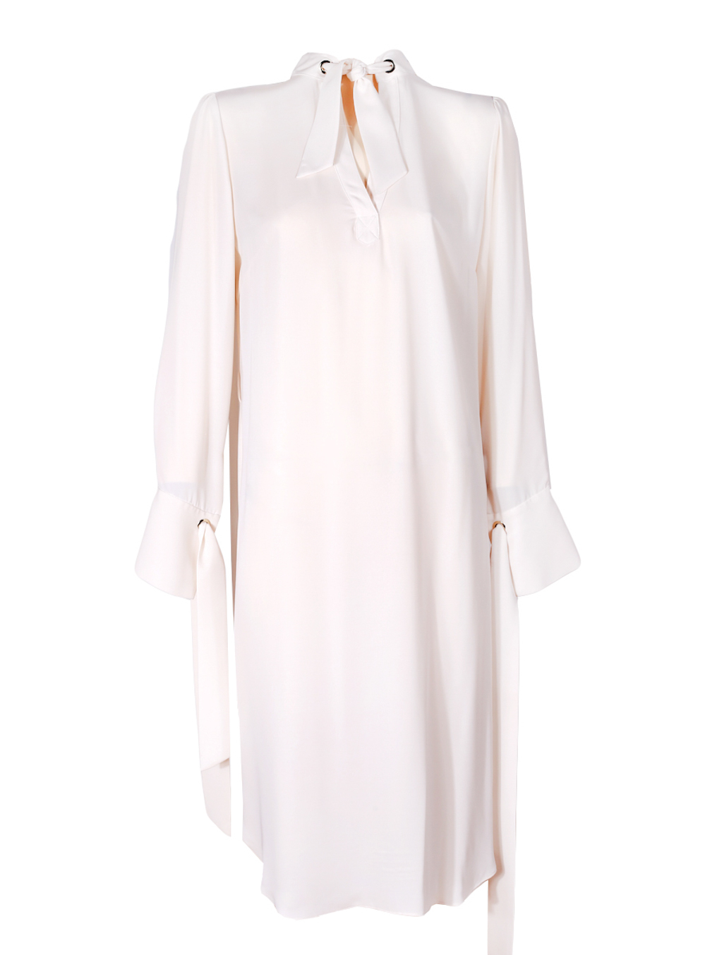 Zimmermann White Bow Tie Mid-Length Dress - Preowned
