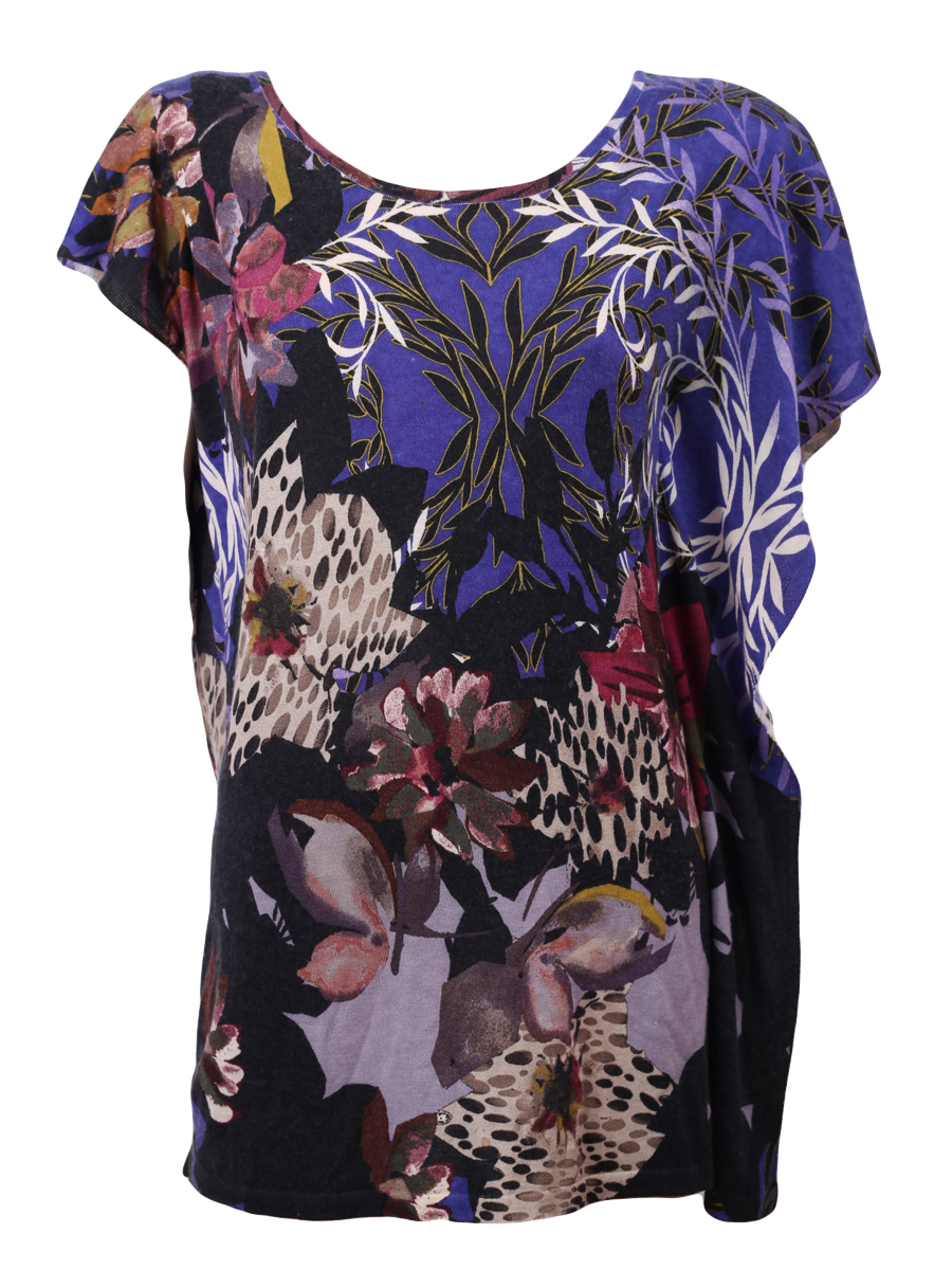 Etro Milano Silk-Cashmere Floral Printed Top - Preowned
