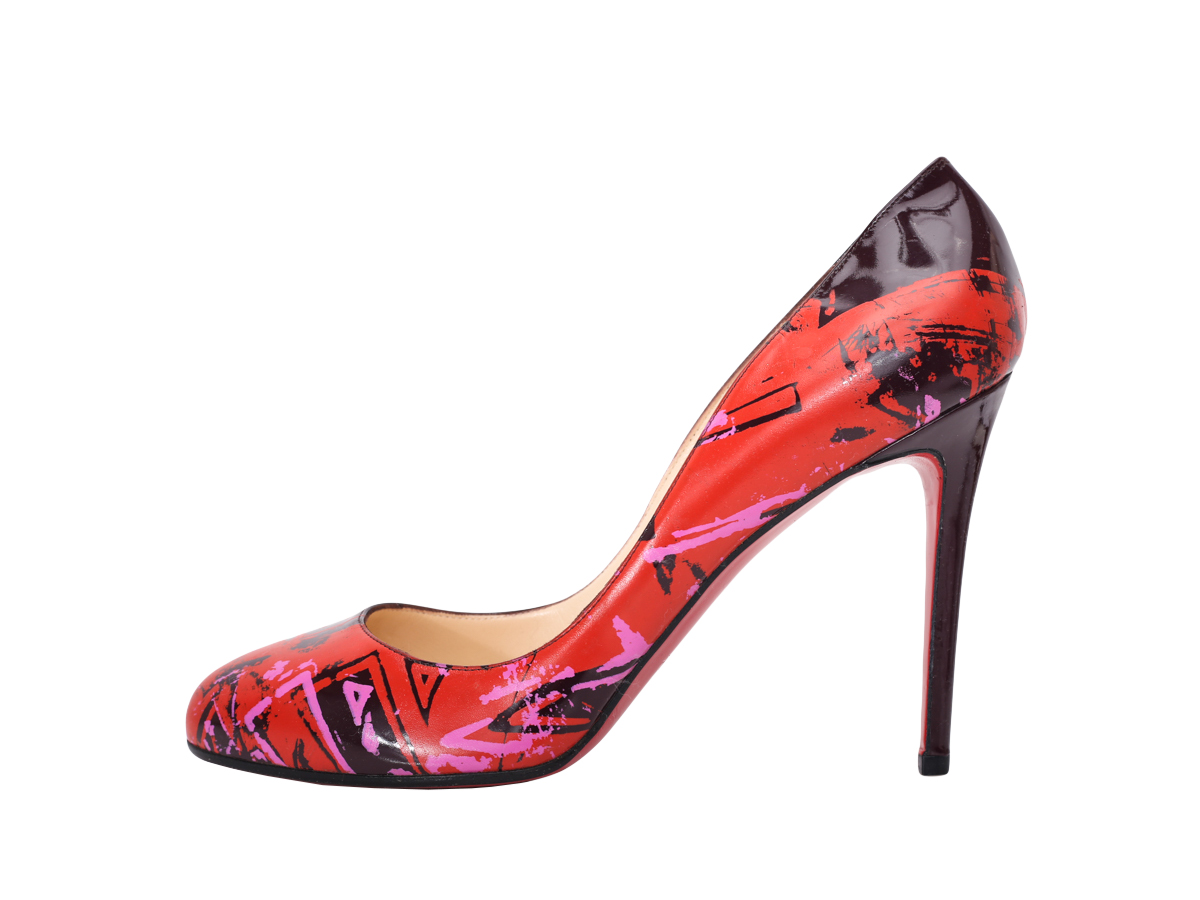 Christian Louboutin Burgundy/Red Patent Leather Pumps - Preowned