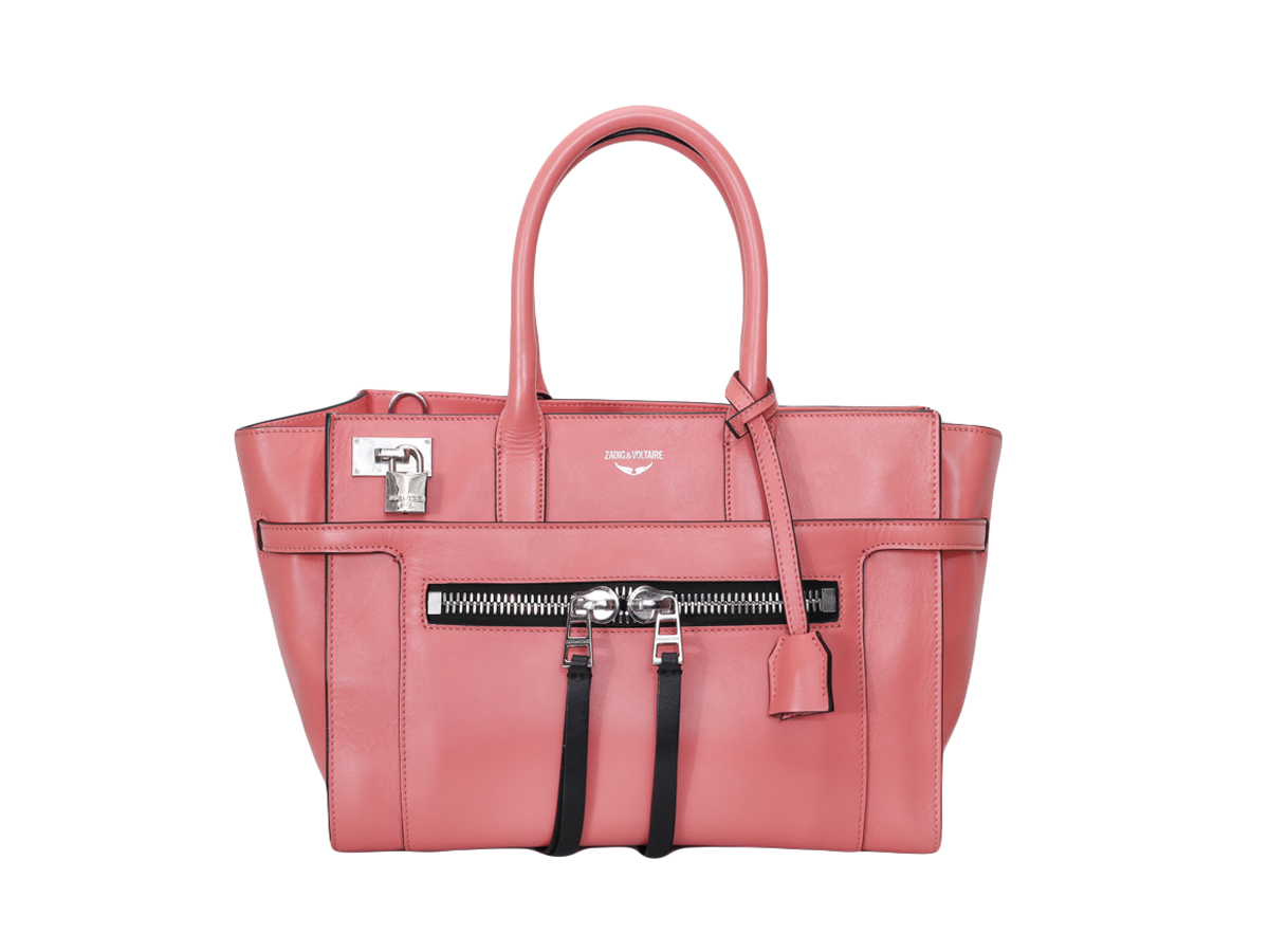 Zadig & Voltaire Candide Pink Leather Tote Bag - Preowned