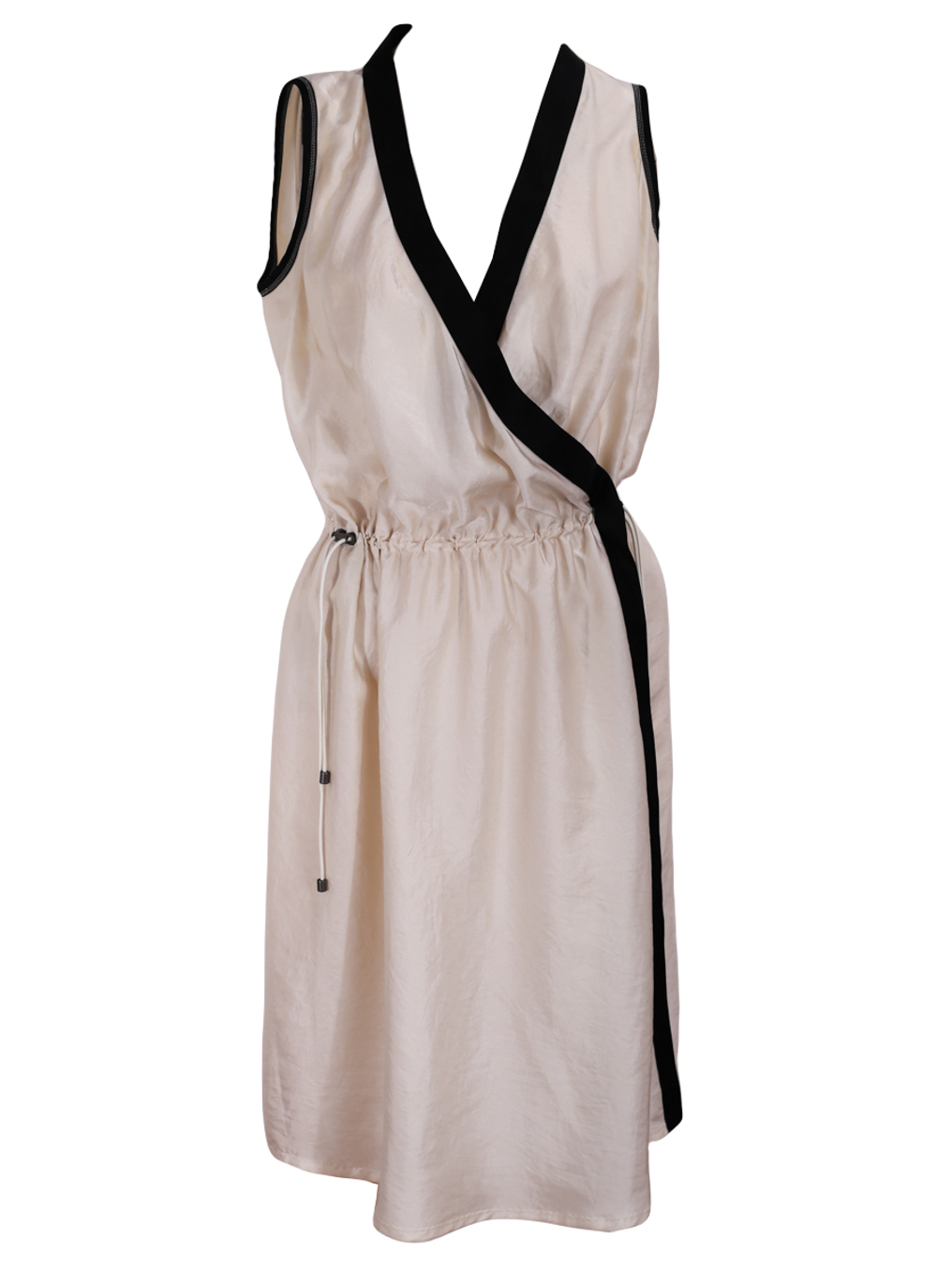 Lanvin Ecru Sleeveless Mid-Length Dress - Preowned