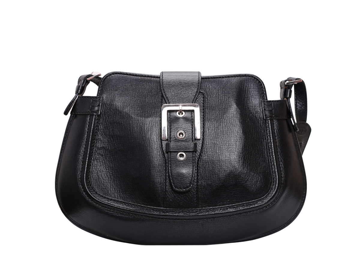 Tod's Black Leather Shoulder Bag - Preowned
