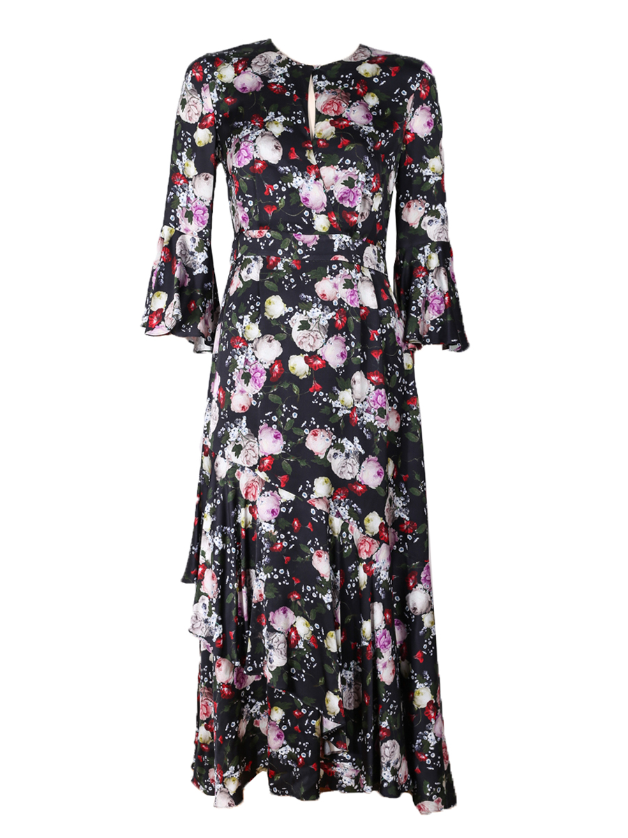 Erdem Floral Printed Maxi Florence Dress - Preowned