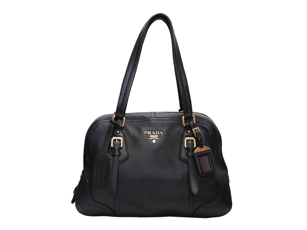 Prada Bauletto Black Leather Bag - Preowned