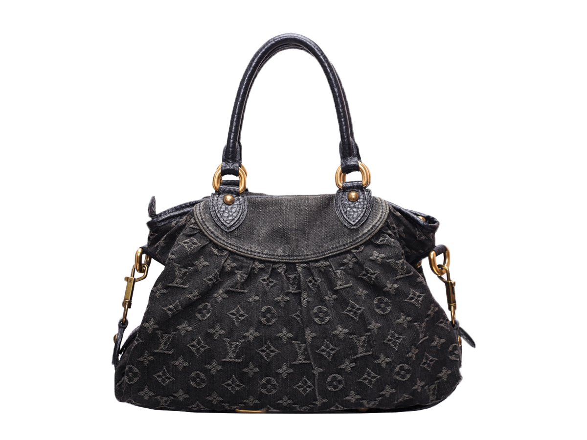 Louis Vuitton Denim Monogram Baggy Bag in Black - Preowned