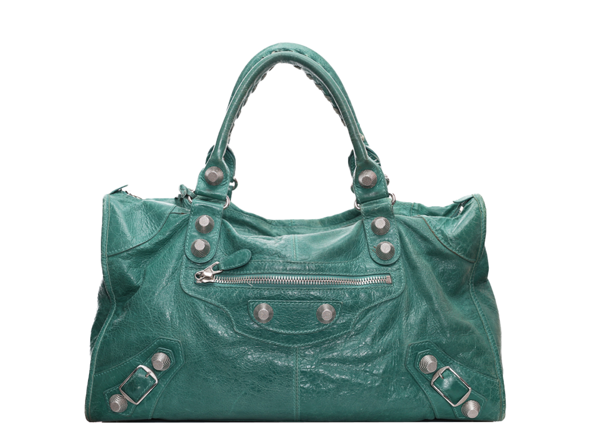 Balenciaga Mint Green Leather GSH Part Time Tote - Preowned