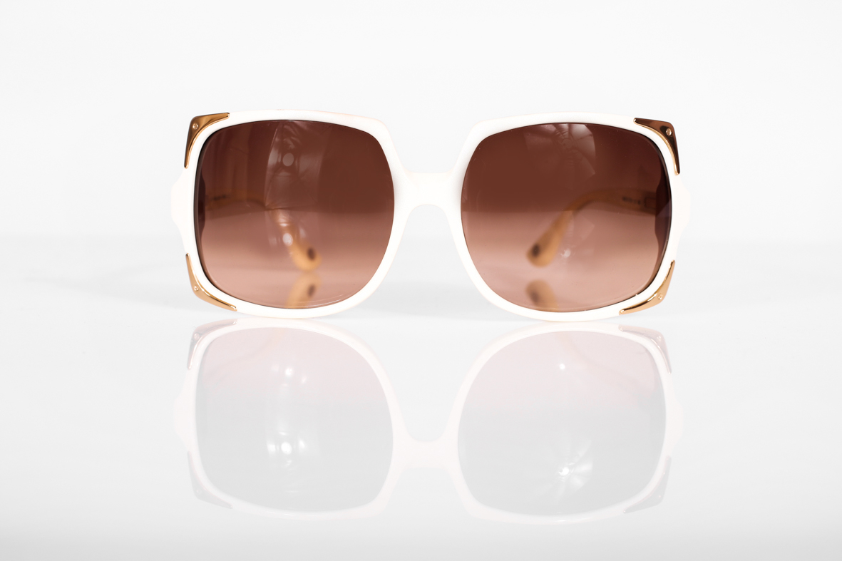 Michael Kors White/Gold Square Sunglasses - Preowned