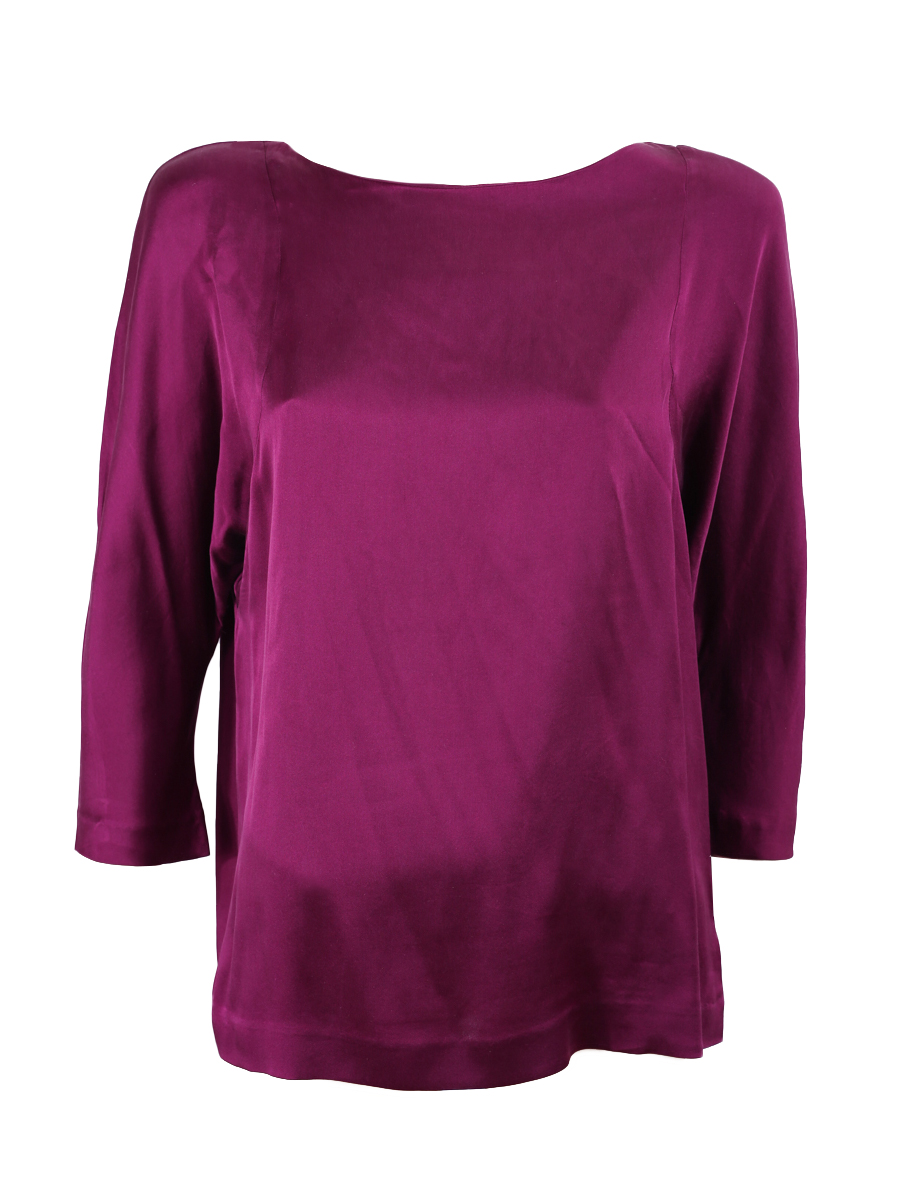 Theory Purple Silk Blouse - Preowned