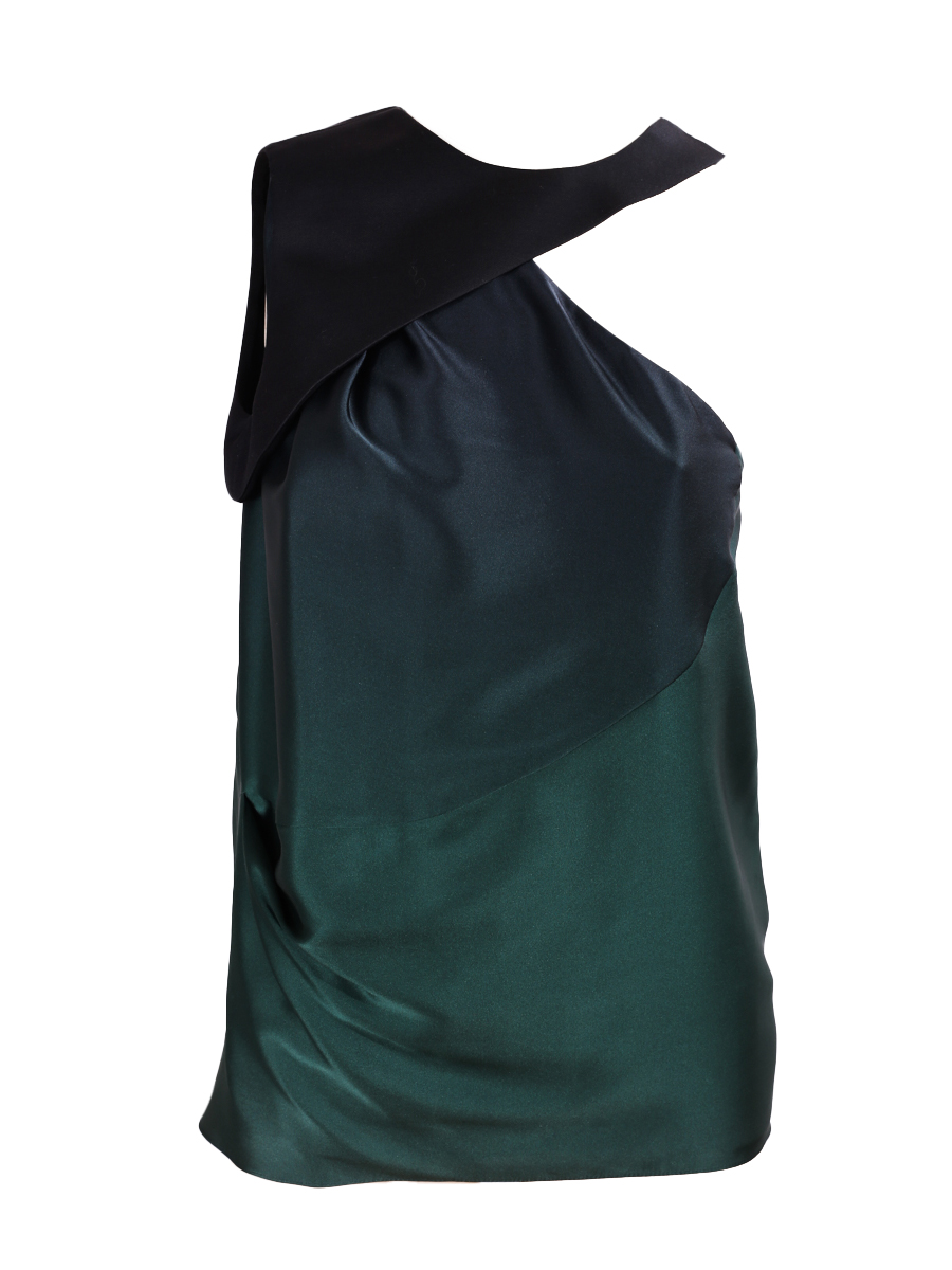 Narciso Rodriguez Silk Two Tone Blouse - Preowned