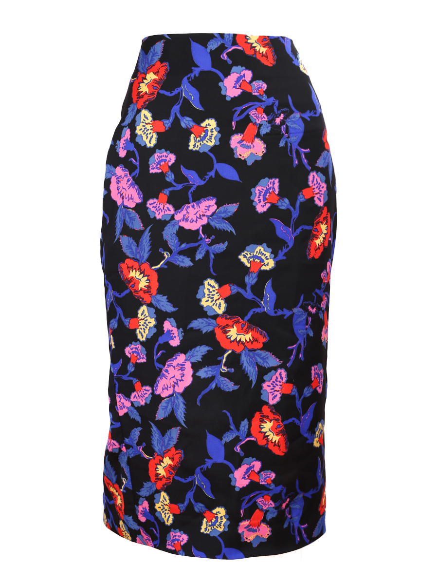 Diane Von Furstenberg Floral Print Skirt - Preowned