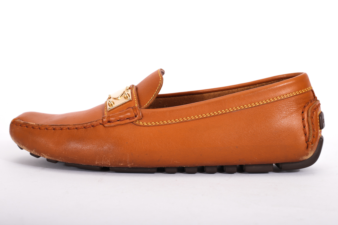 Louis Vuitton Tanned Color Slip On Loafers - Preowned