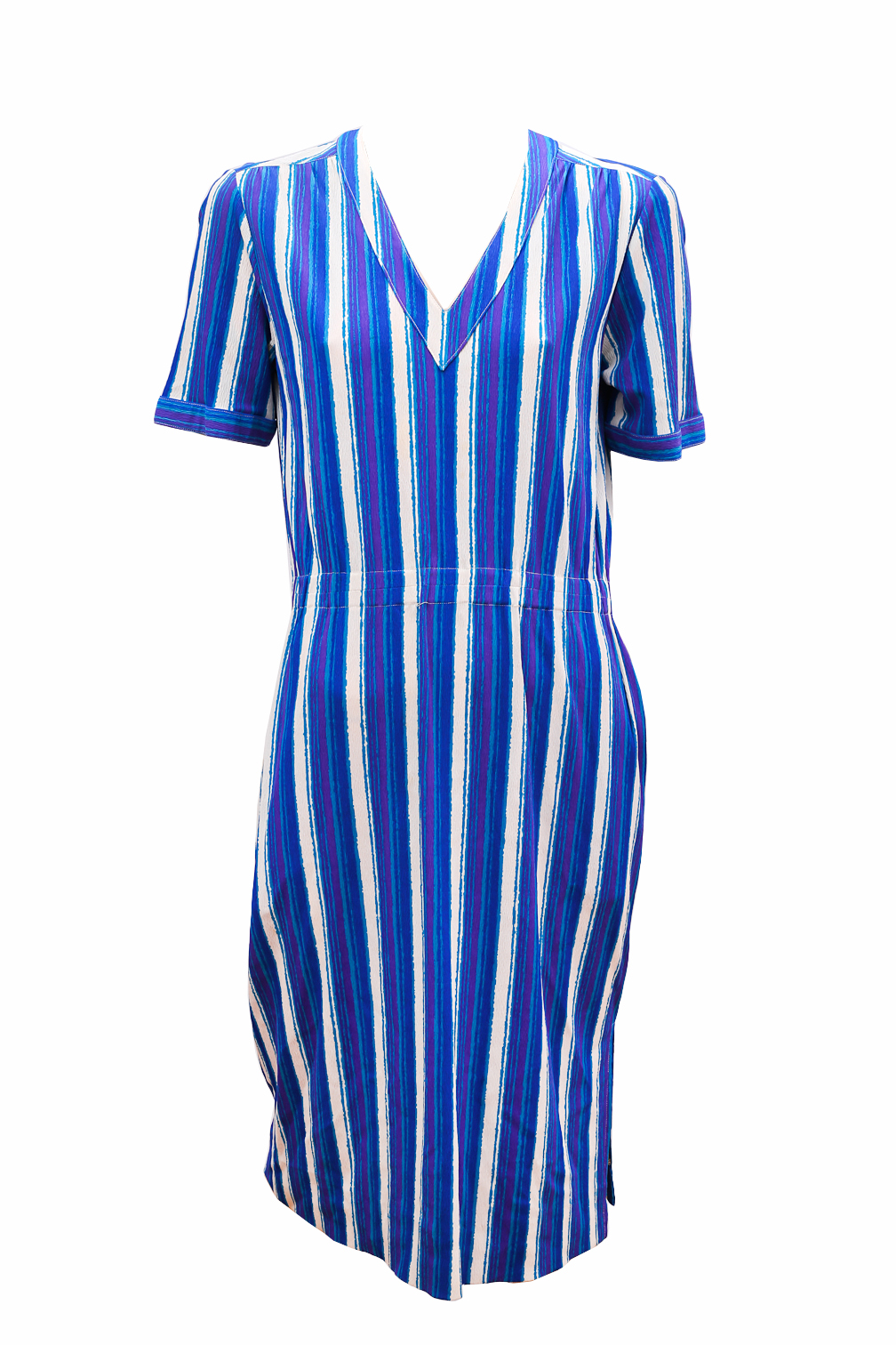 Dior Vintage Cotton Blue Striped Dress - Preowned
