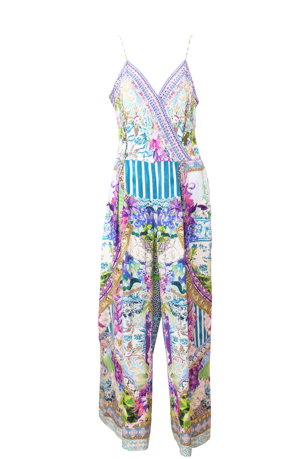Camilla Multicolour Print Sequined Jumpsuit - Preowned