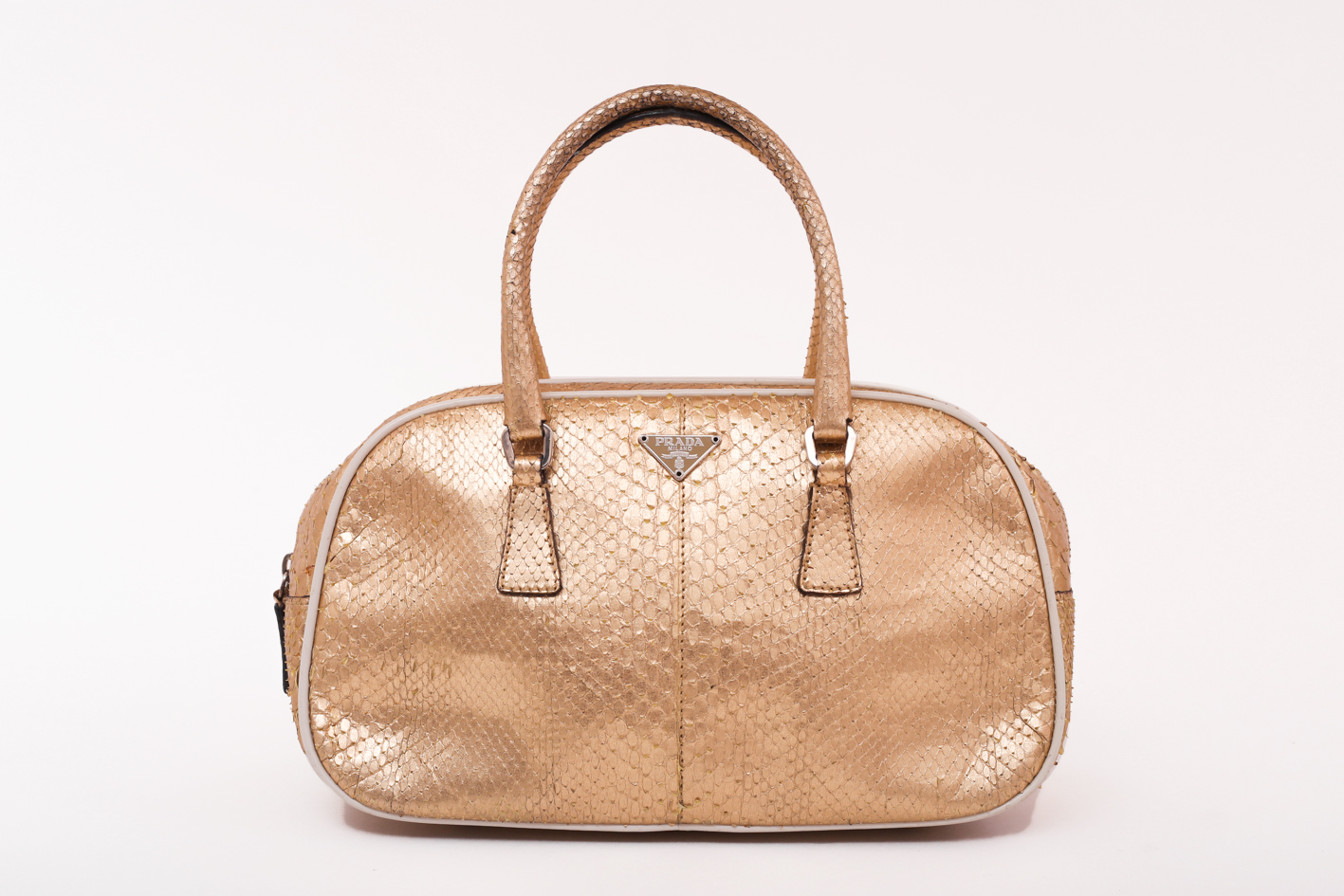 Prada Vintage Pitone Mini Bowler Bag - Preowned