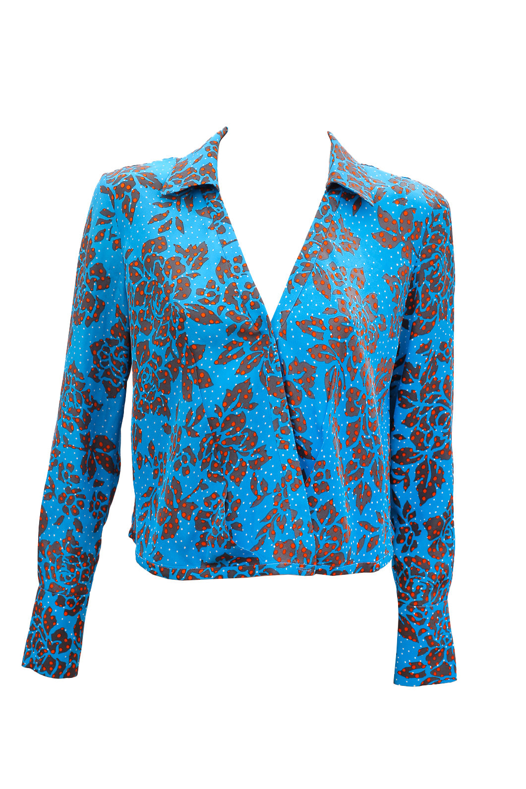 Diane Von Furstenberg Silk Floral Print Blouse - Preowned