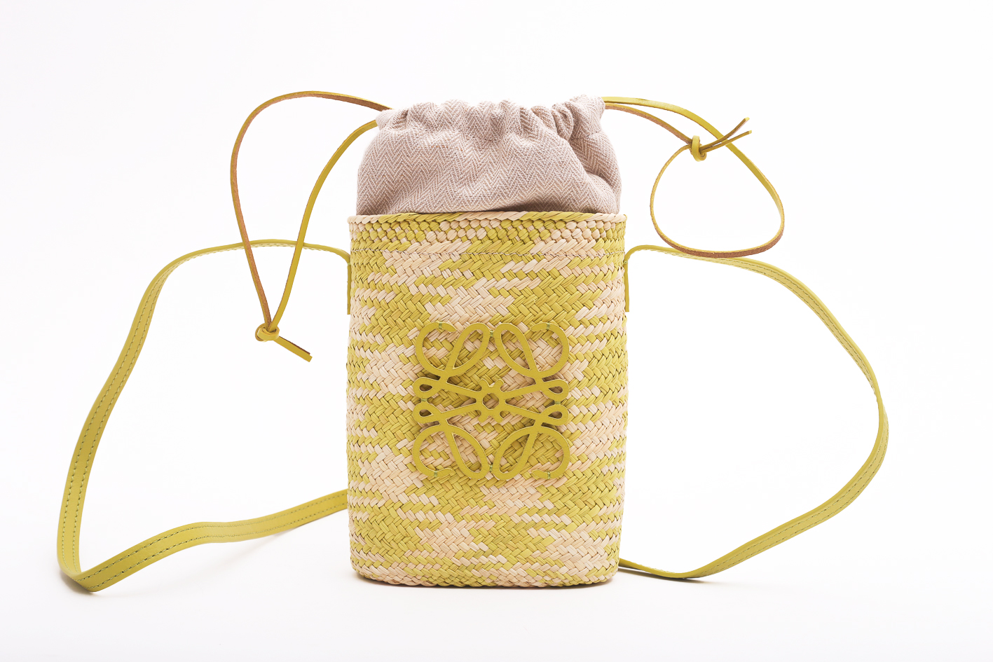 Loewe Anagram Checks Square Pocket Bag - Preowned