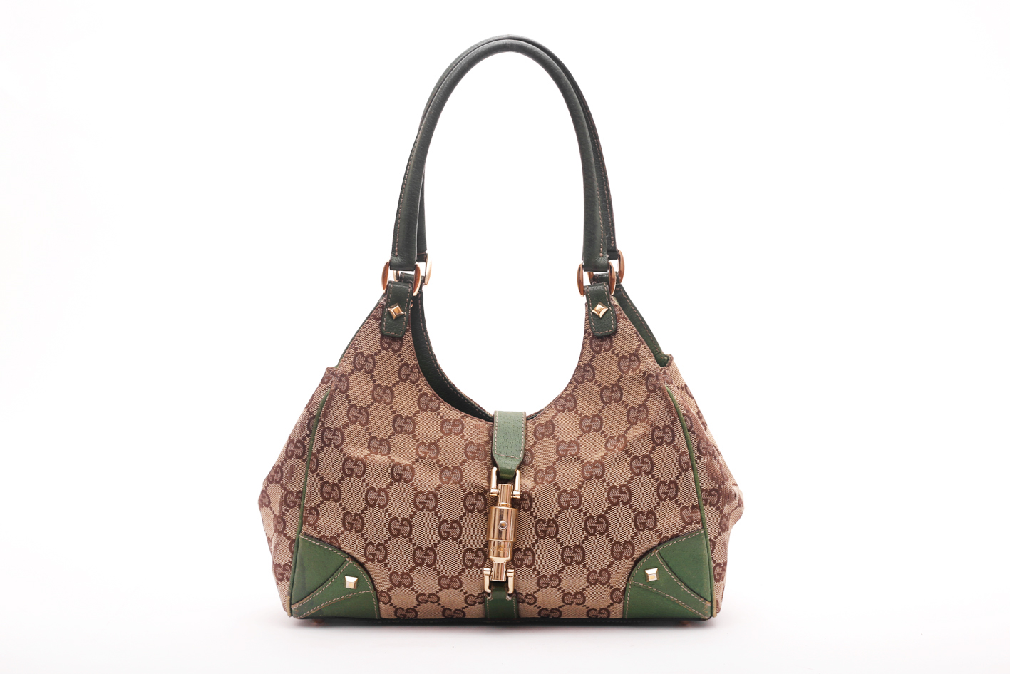 Gucci Monogram Jackie Shoulder Bag - Preowned
