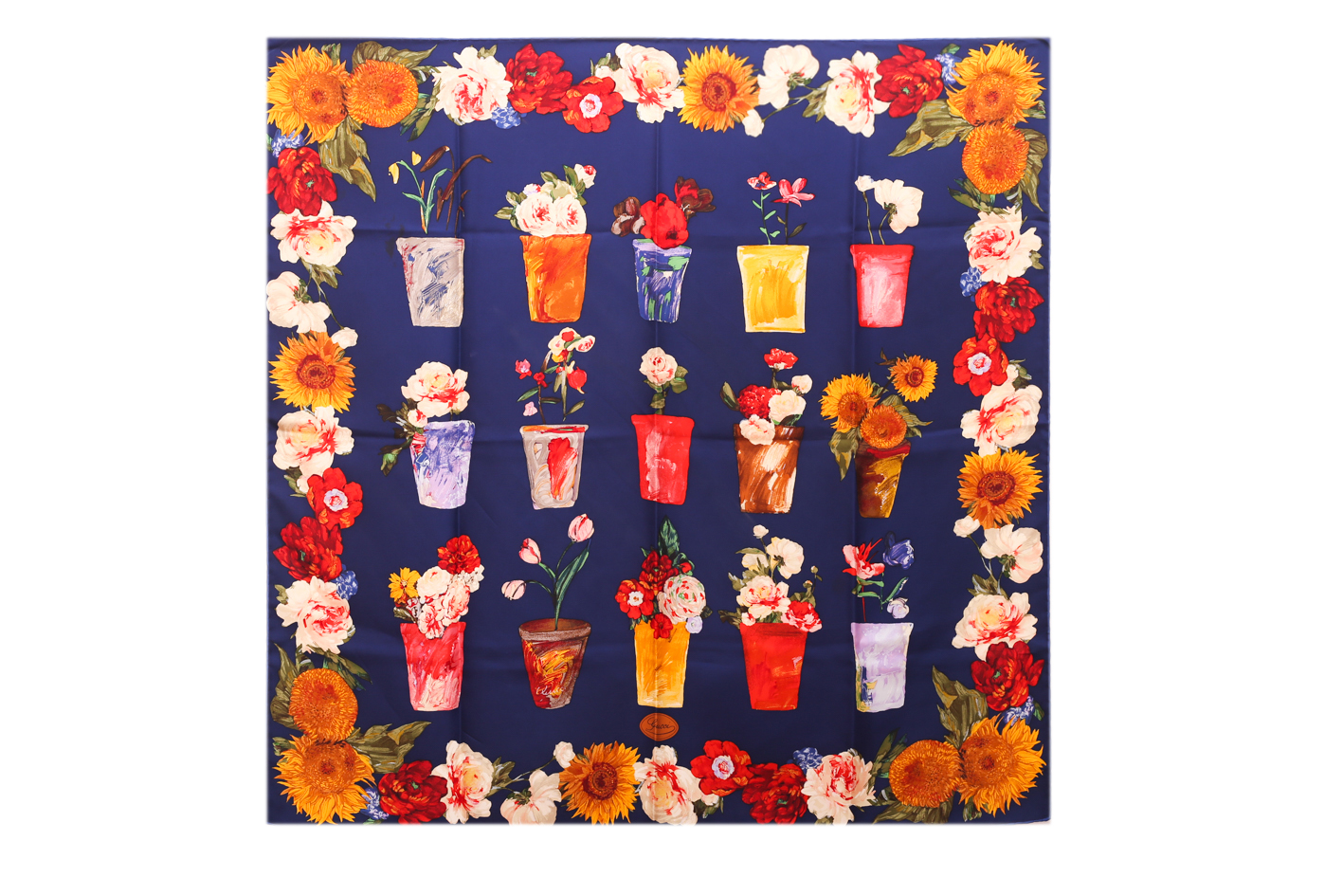 Gucci Vintage Floral Silk Scarf - Preowned