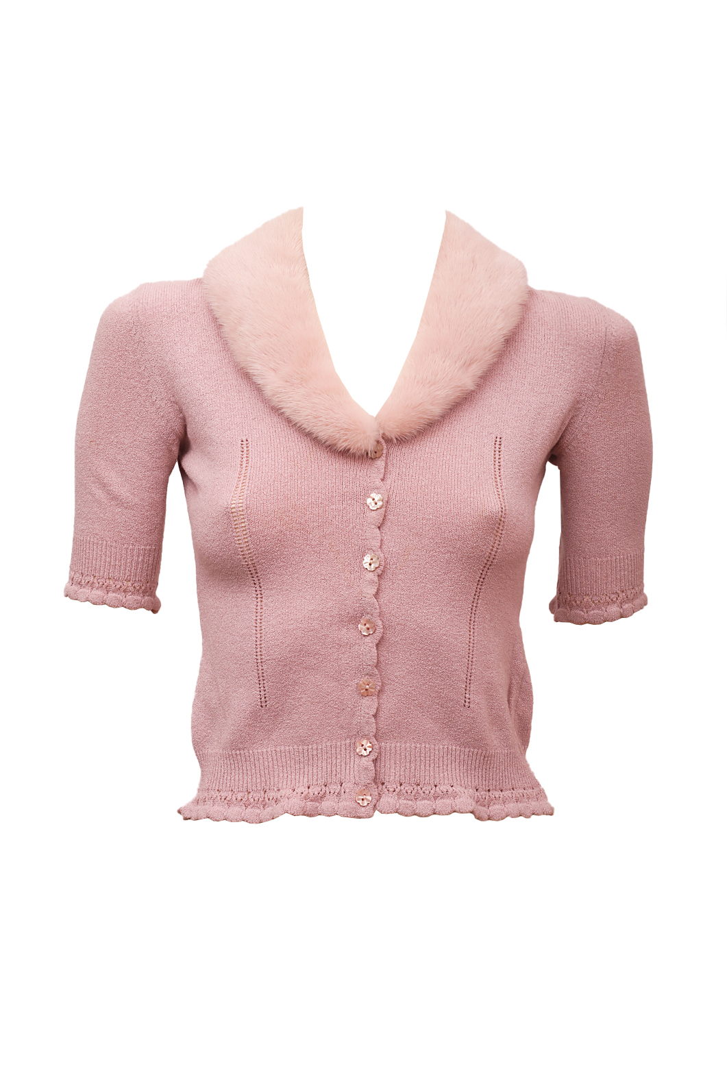 Blumarine Faux-Fur Cardigan - Preowned