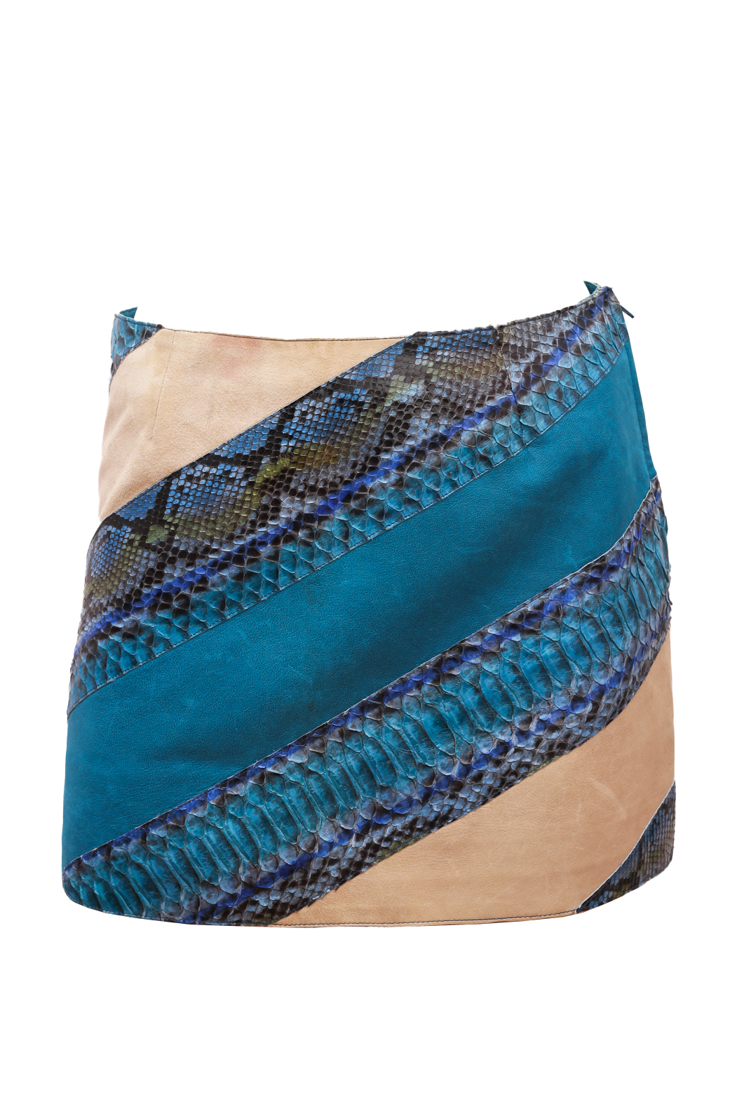 Santacroce Faux-Snakeskin Skirt - Preowned
