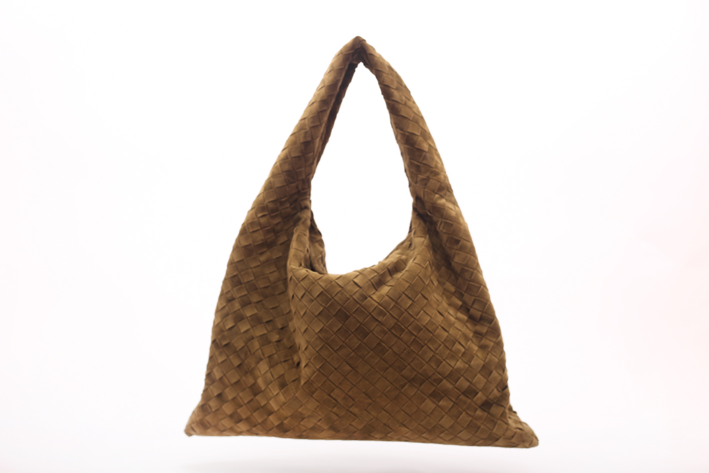 Bottega Veneta Hop Bag medium size in olive green khaki - Preowned