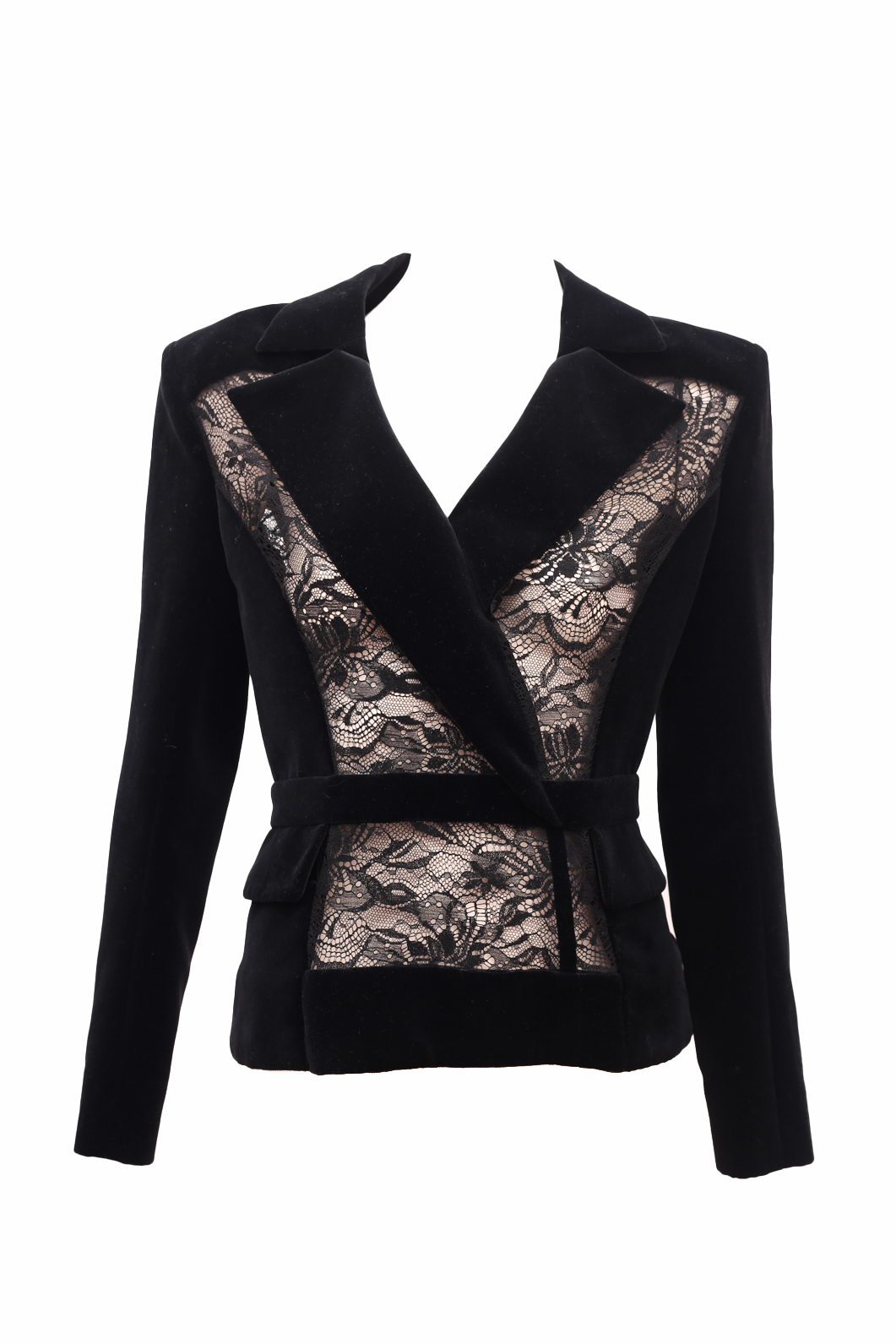 BALMAIN Lace Blazer in black - Preowned