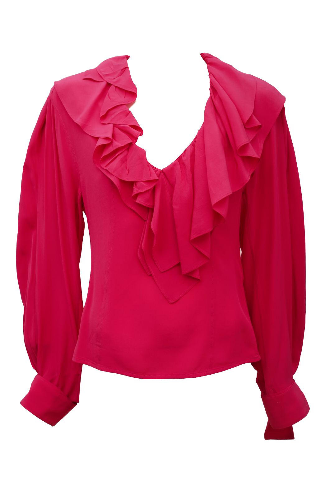 Victoria Beckham Ruffled Silk Blouse- Preowned