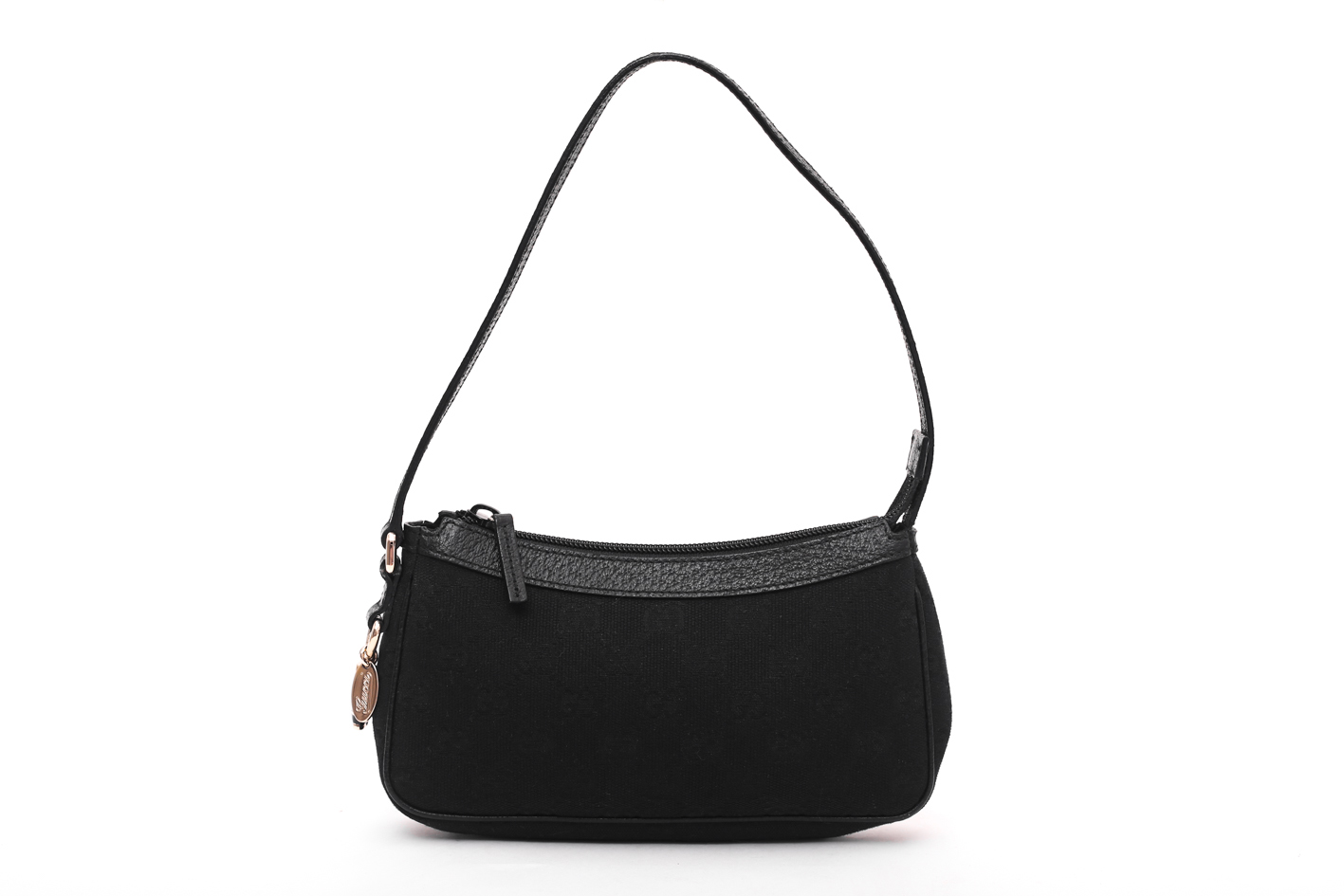Gucci Black GG Canvas Mini Jockey Pochette Bag - Preowned