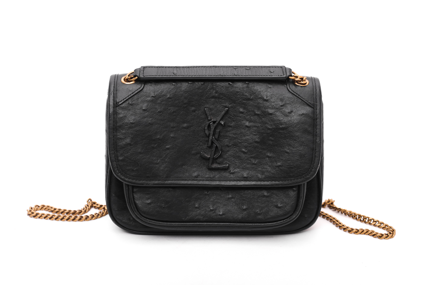 Saint Laurent Niki Ostrich chain bag - Preowned