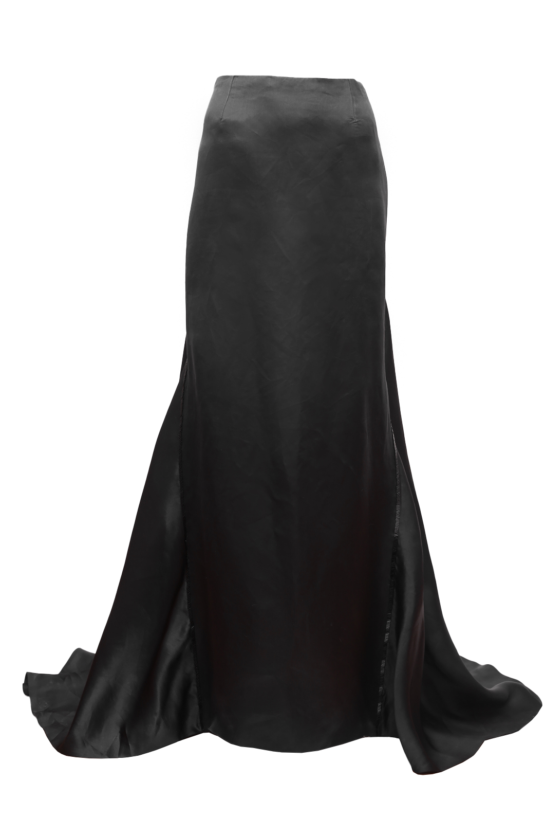 Makis Tsellios Haute Couture silk satin embellished maxi skirt - preowned