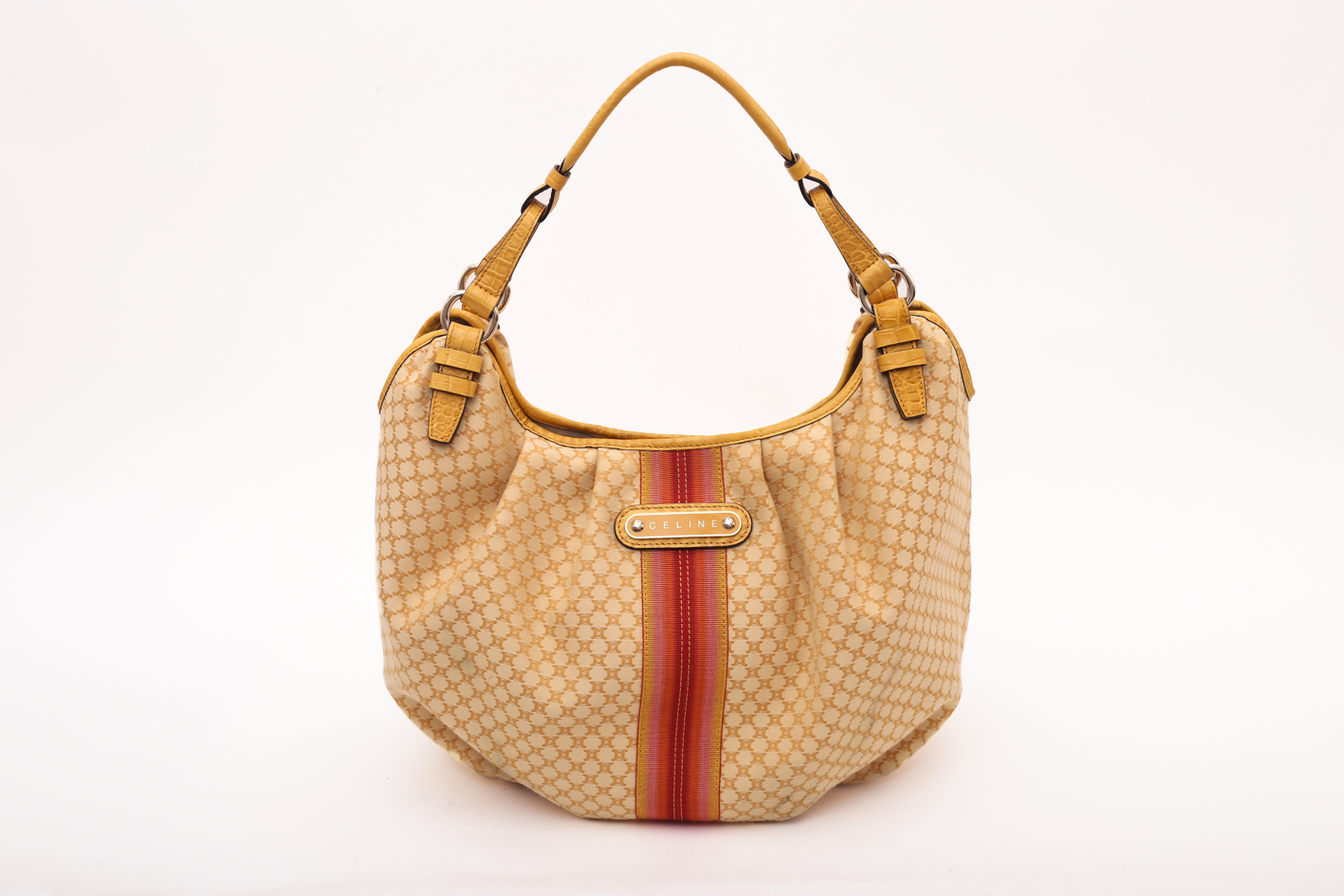 Celine Yellow Macadam Canvas Bag - Prewoned