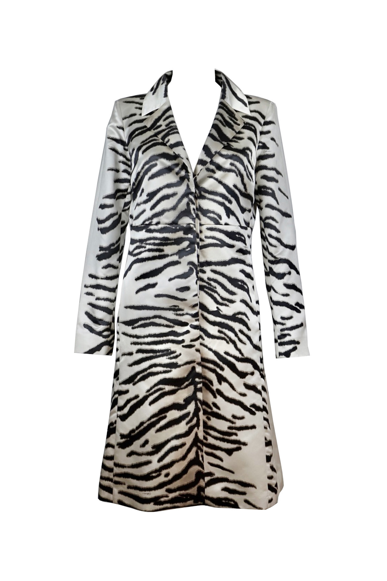 Celine Zebra Print Silk Coat- Preowned