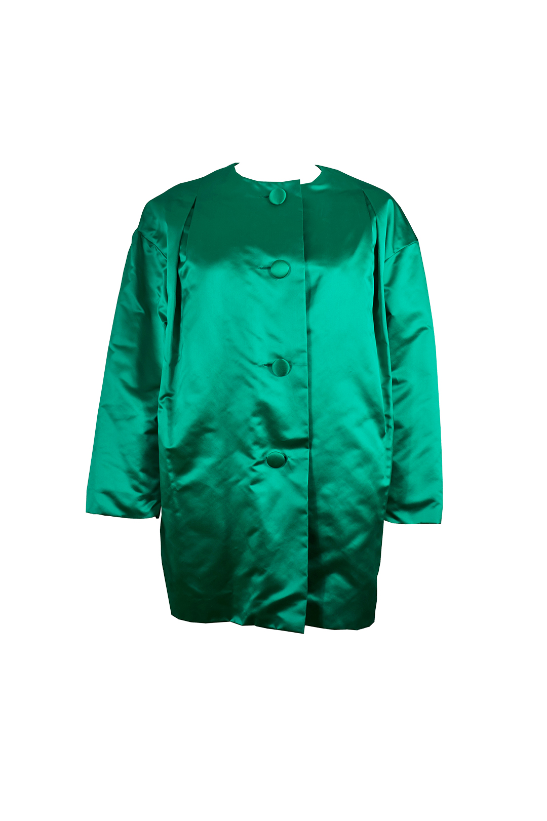 Christian Dior Vintage Emerald Satin Jacket - Preowned