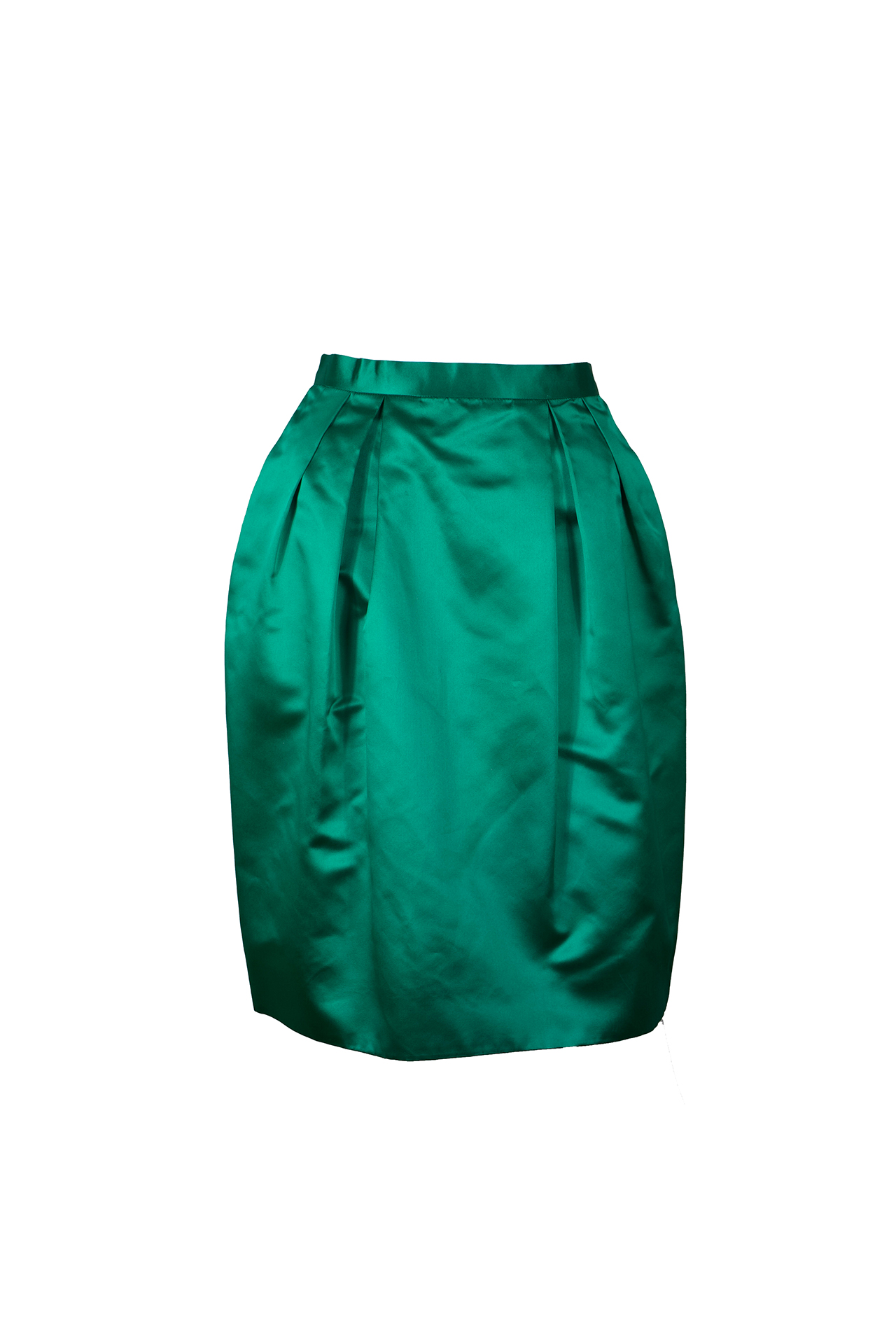 Christian Dior Vintage Emerald Satin Skirt Preowned
